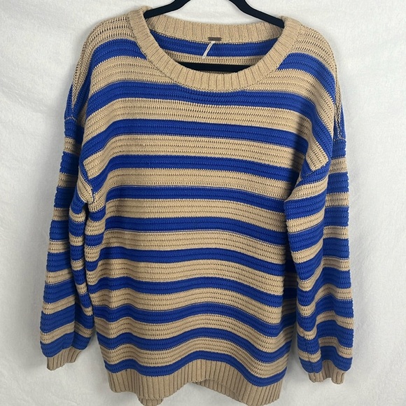 Free people small striped blue & tan - Picture 3 of 7